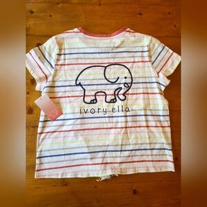 NWT Ivory Ella knot elephant t shirt Top size M